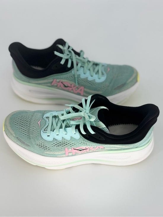 Hoka Shoes - Hoka Women's Mint Green and Pink Running Shoes Size 11